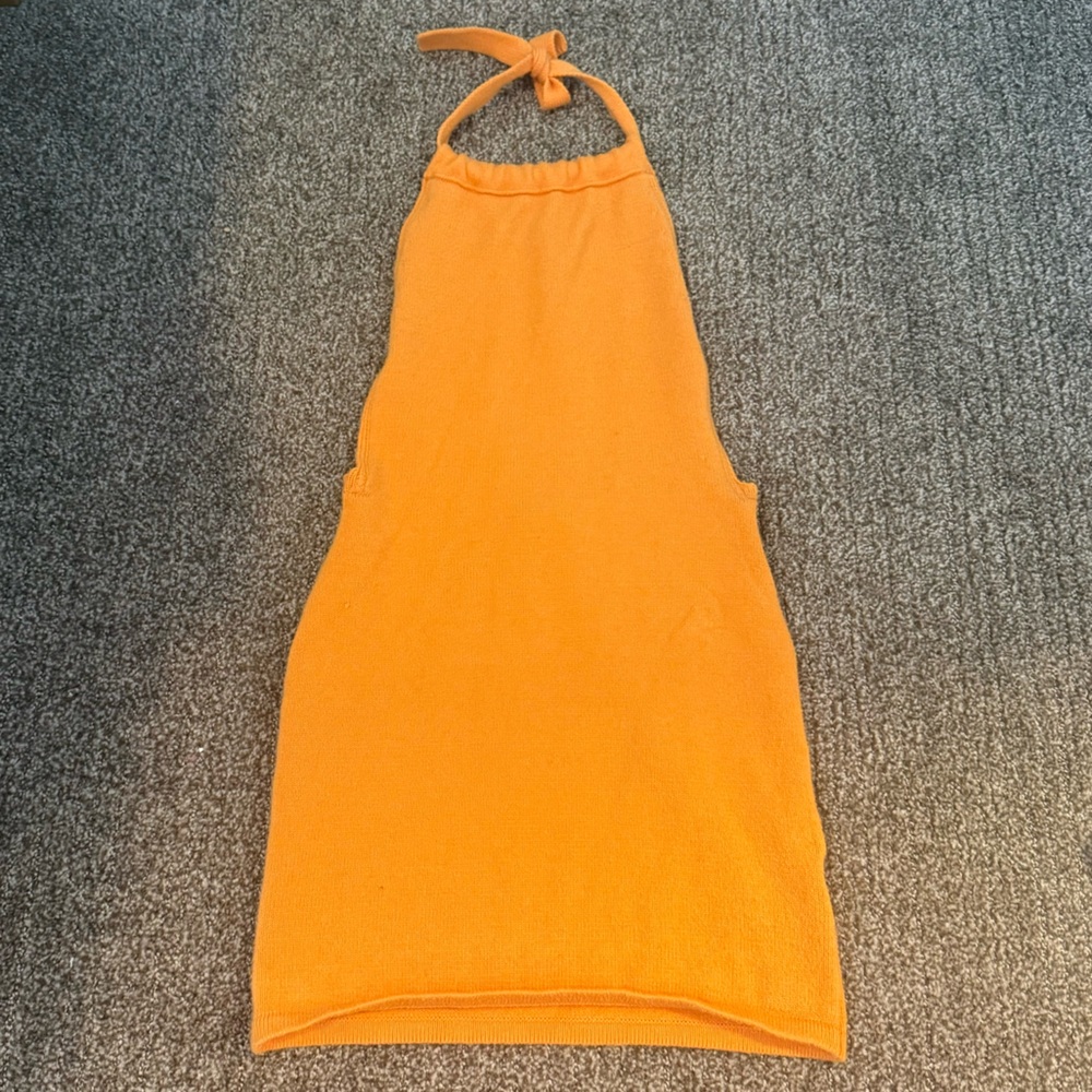 Orange Edikted halter neck dress